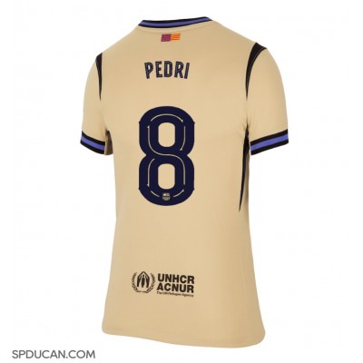 Zenski Nogometni Dres Barcelona Pedri Gonzalez #8 Gostujuci 2025-26 Kratak Rukav Zenski Nogometni Dres Barcelona Pedri Gonzalez #8 Gostujuci 2025-26 Kratak Rukav